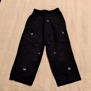 Luigi boys size 3T navy blue pants with embroidered light blue whales. EUC